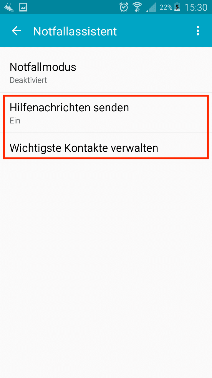 Android Notfallassistent